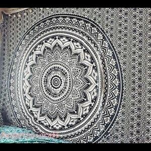 Black and white tapestry